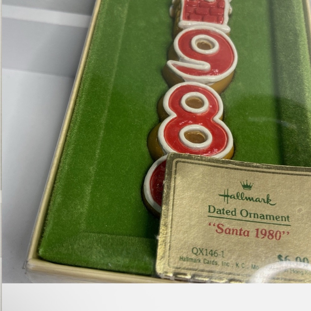Hallmark 1980 Vintage Santa Dated Ornament Tree-Trimmer Collection With Box - Picture 2 of 9